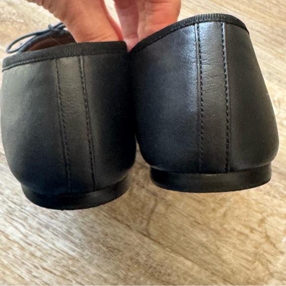 Madewell Womens The Anelise Ballet Flat Size 9.5 Black Bow NN901 Leather Slip On - Picture 9 of 10